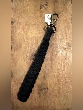 Black Macrame Keychain